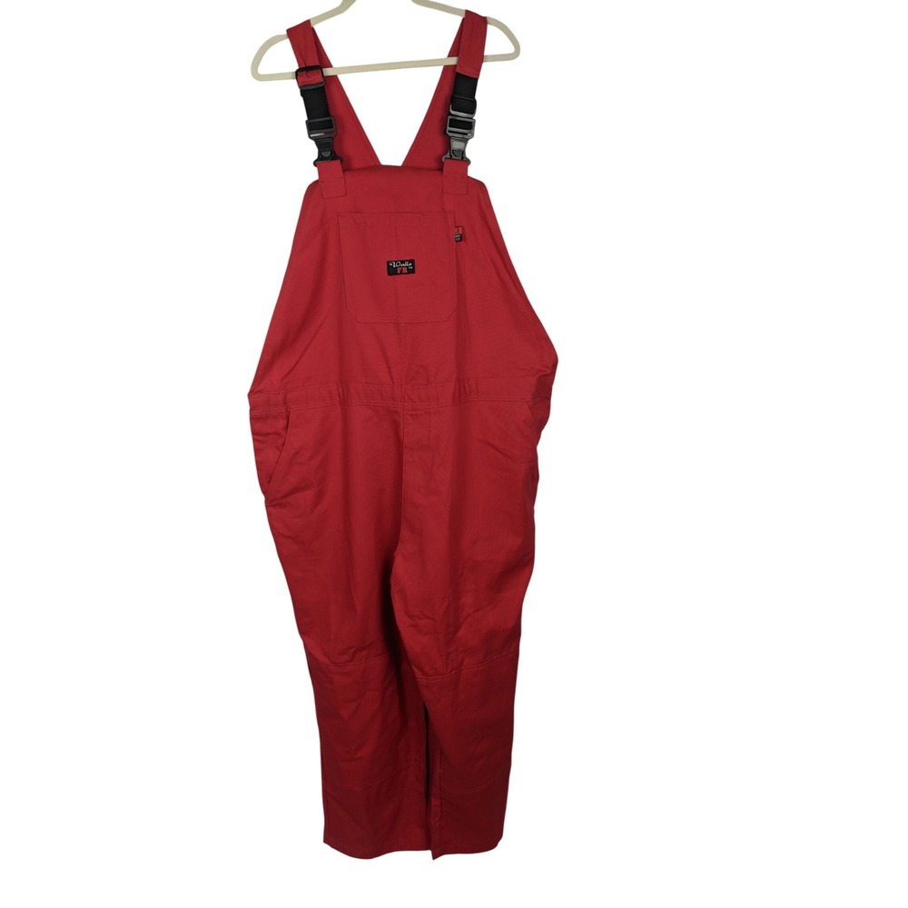 Walls FR Men Red Flame Resistant Work Wear Bib Overalls 2XL Reg FR094330J RD2